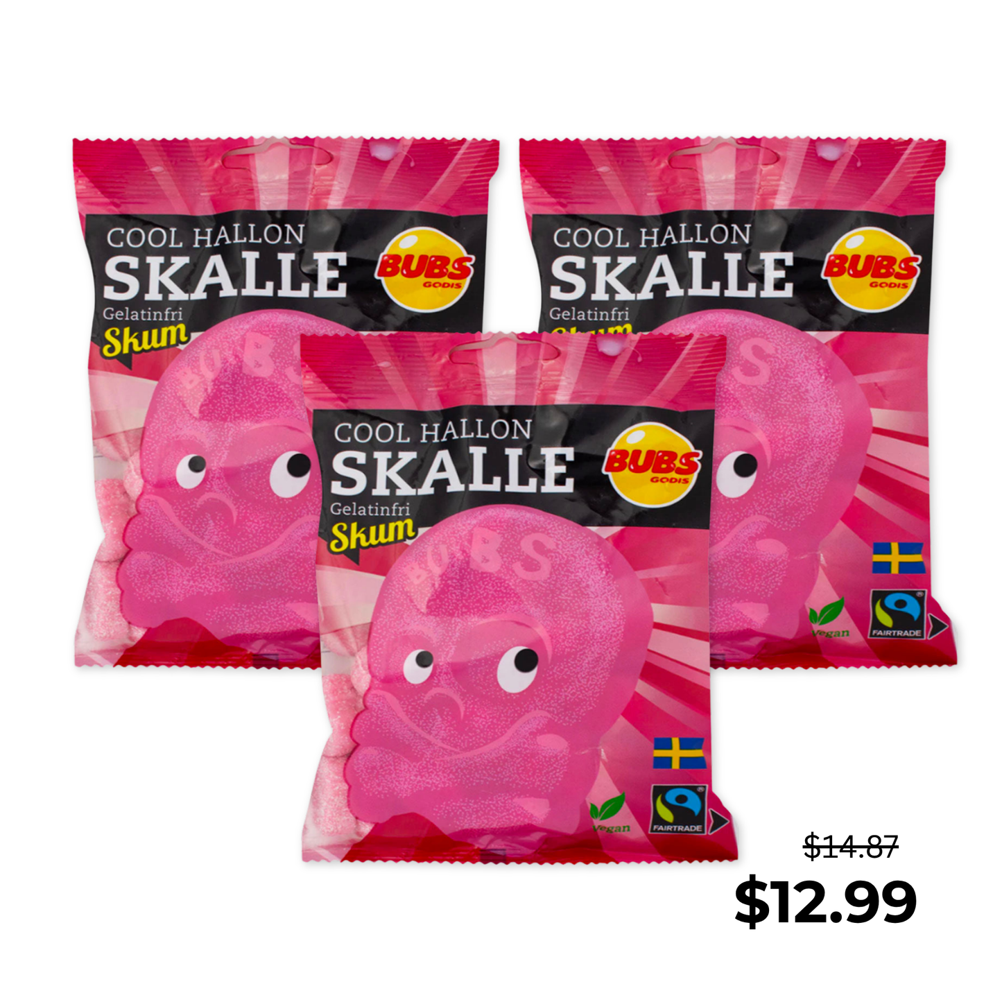 BUBS Raspberry Skulls Mini