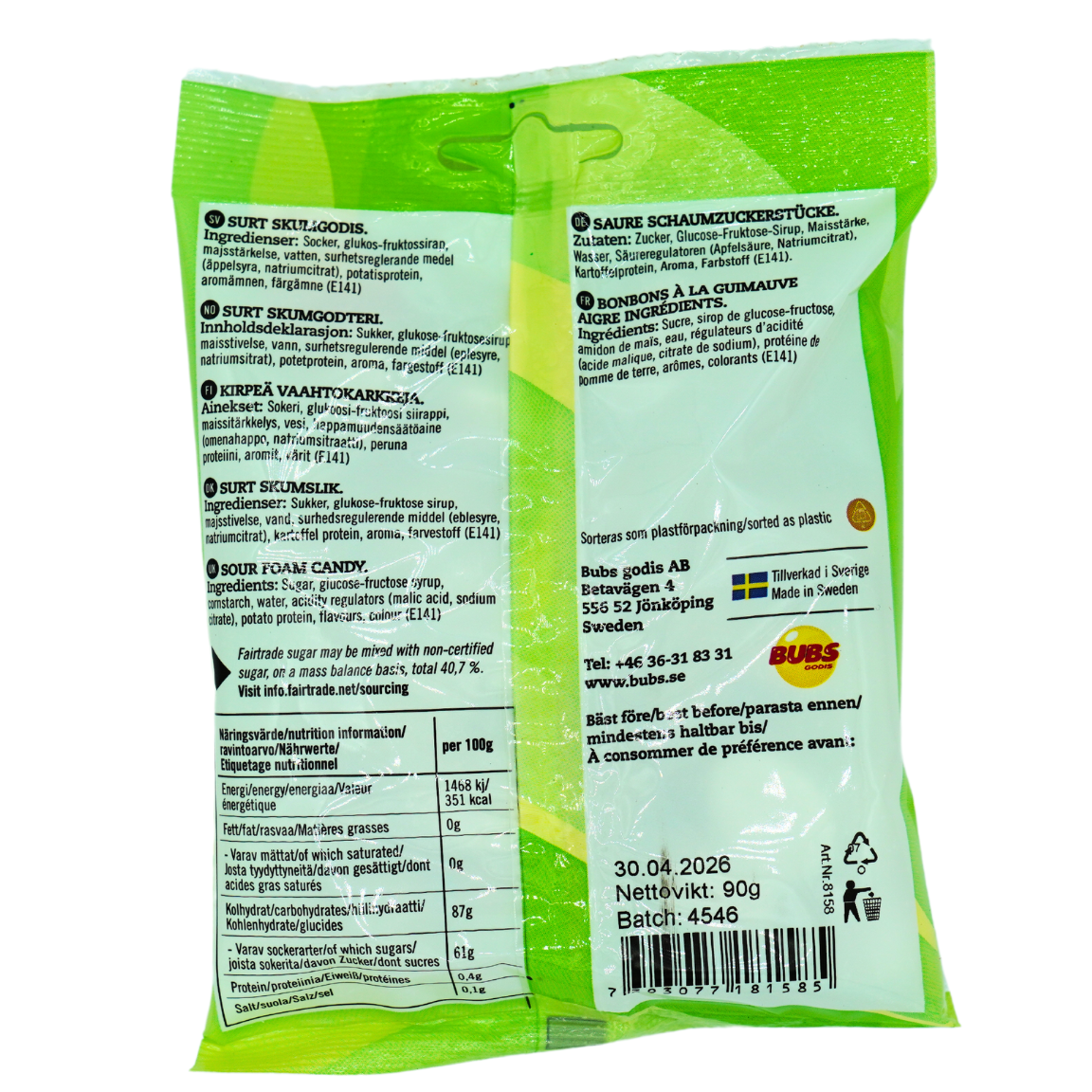 BUBS Fruity Pear Ovals Mini