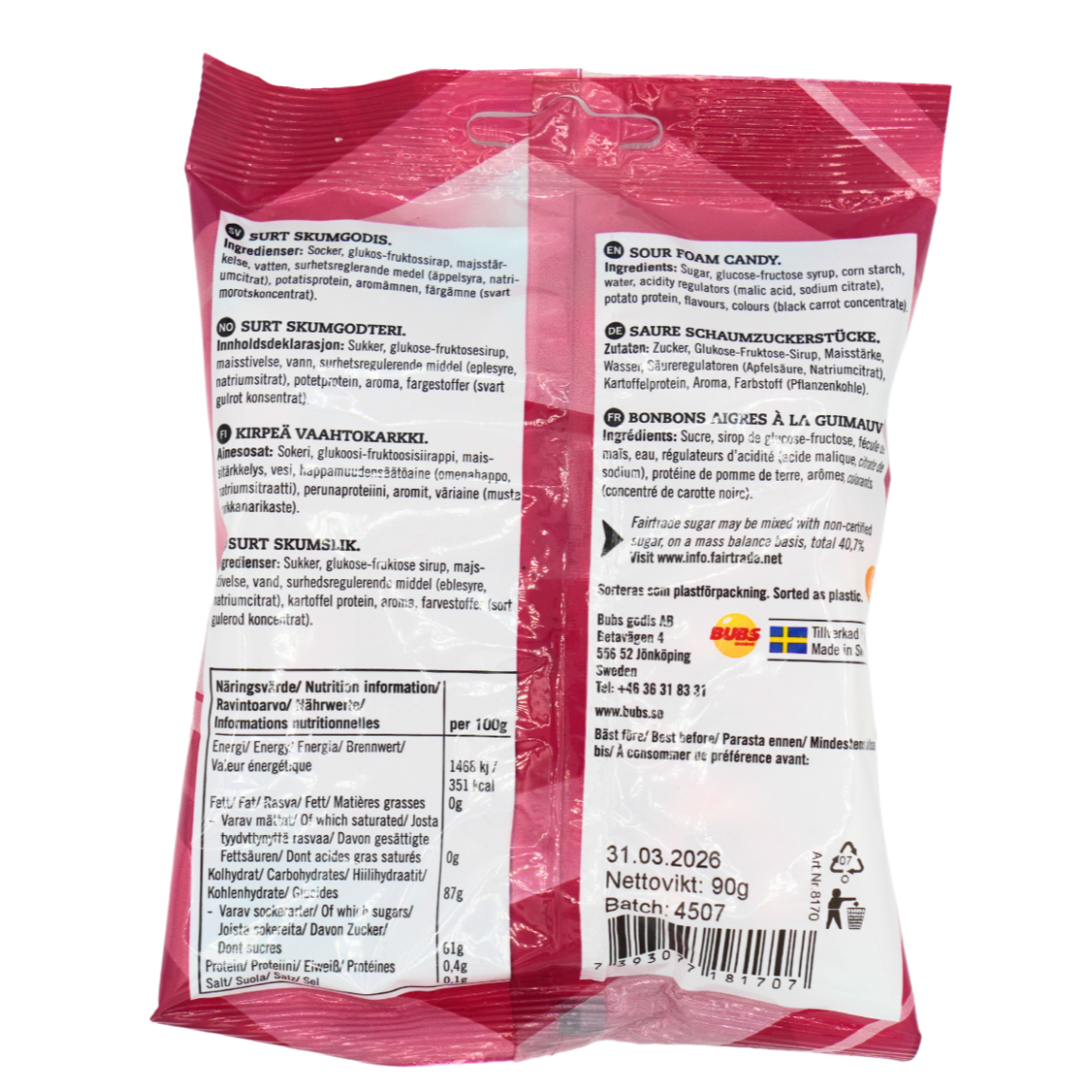 BUBS Raspberry Skulls Mini