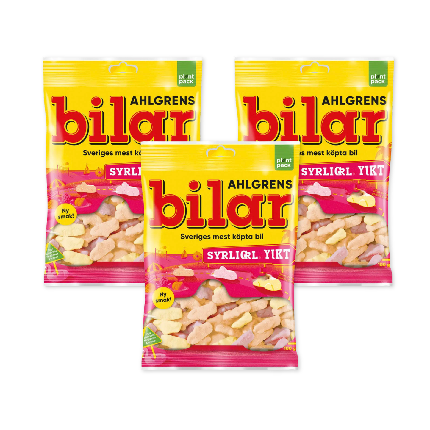 Ahlgrens Sour Fruit Foam Cars