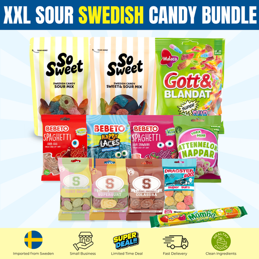 XXL Sour Swedish Candy Bundle 2.8 lb