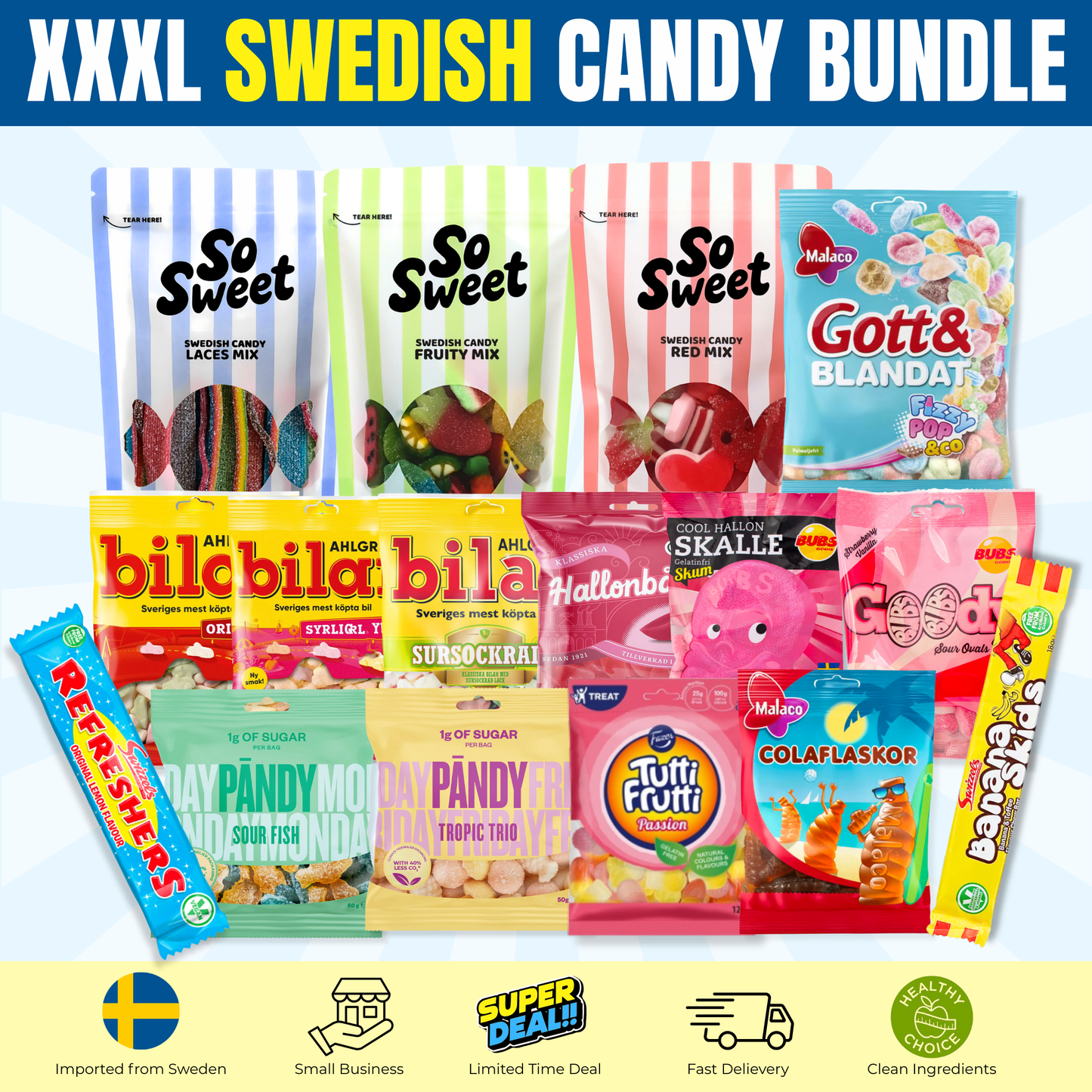 XXXL Swedish Candy Bundle 3.3 lb