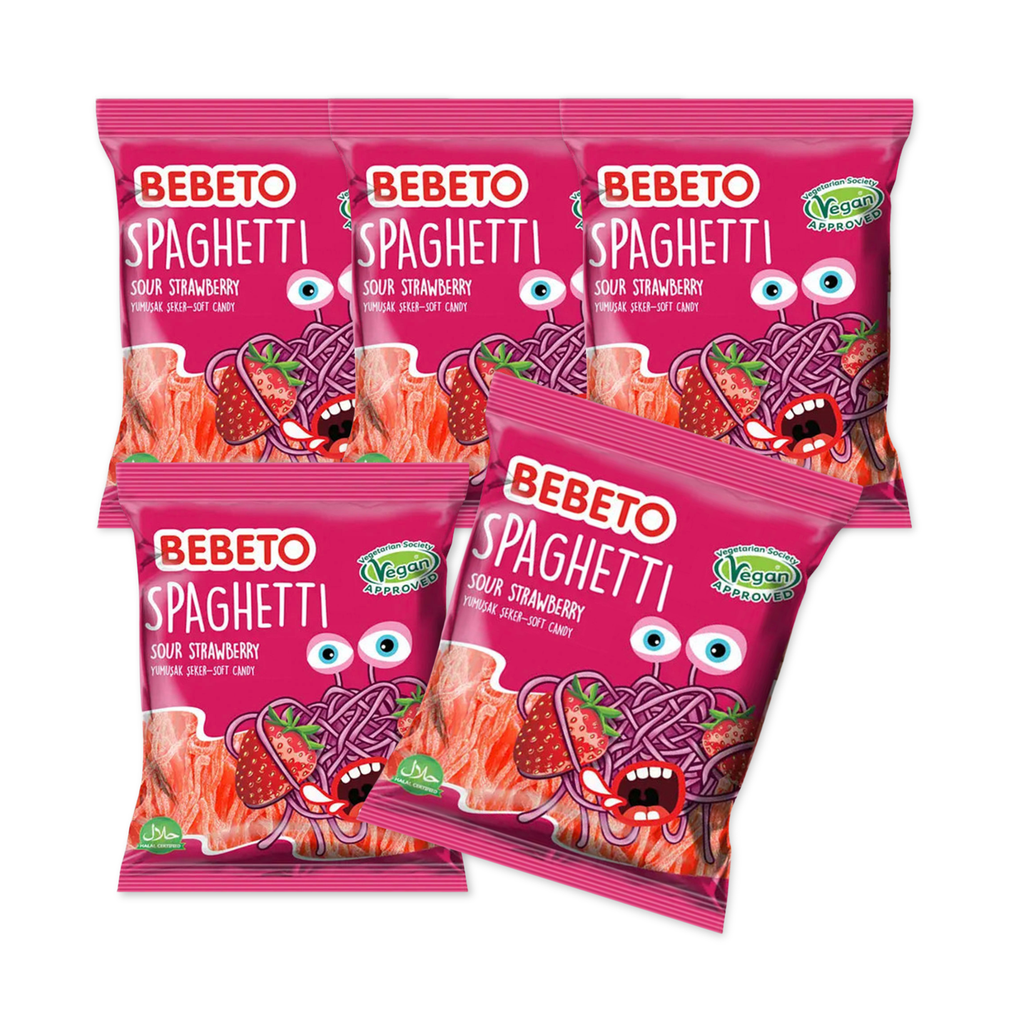 Bebeto Spaghetti Sour Strawberry