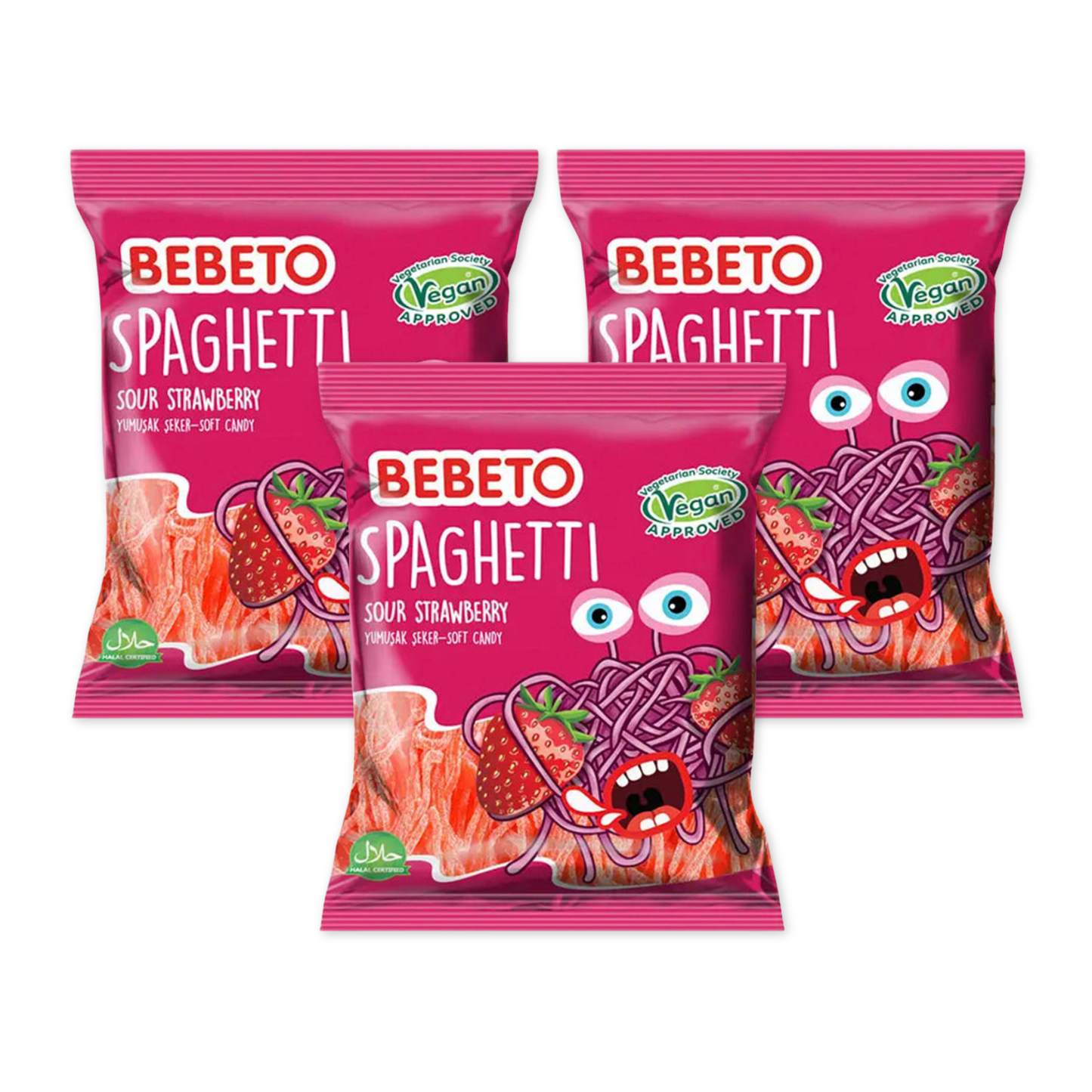 Bebeto Spaghetti Sour Strawberry